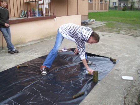 Mateusz przy pracy